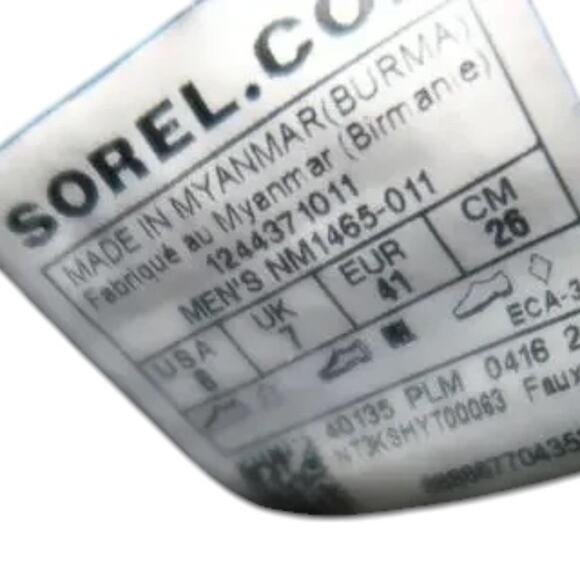 Sorel Shoes Mens 8 Slippers Falcon Ridge Slip On Leather Faux Fur Casual Black - Picture 13 of 15